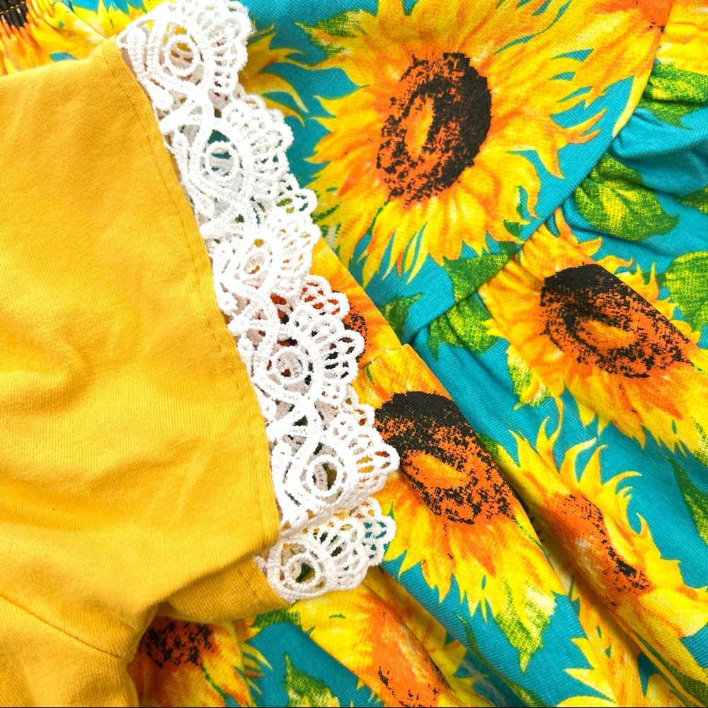 Girl Boutique Yellow Sunflower Skirt Set - Picture 2 of 3